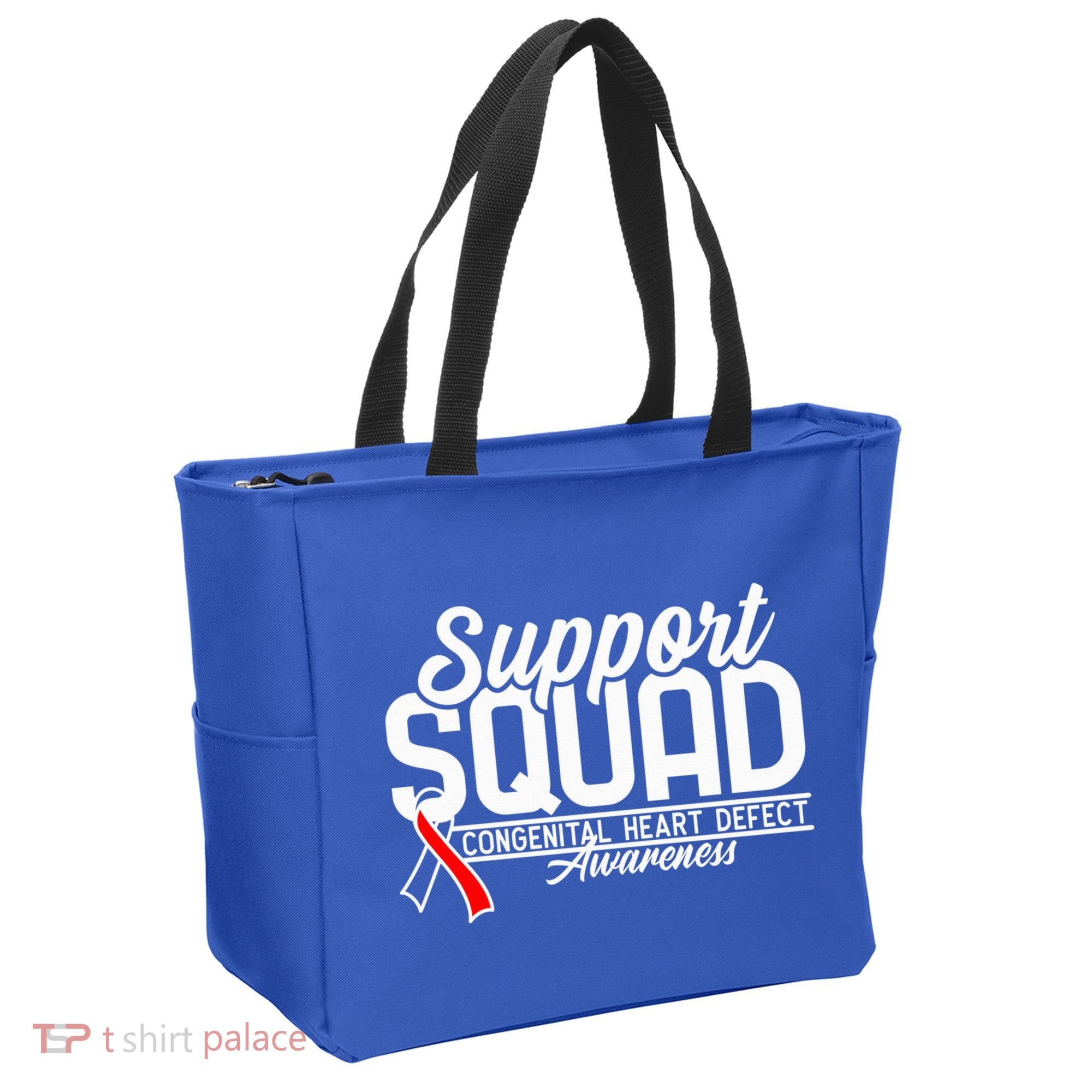 Support Awareness Squad I CHD Congenital Heart Defect Tote Bag