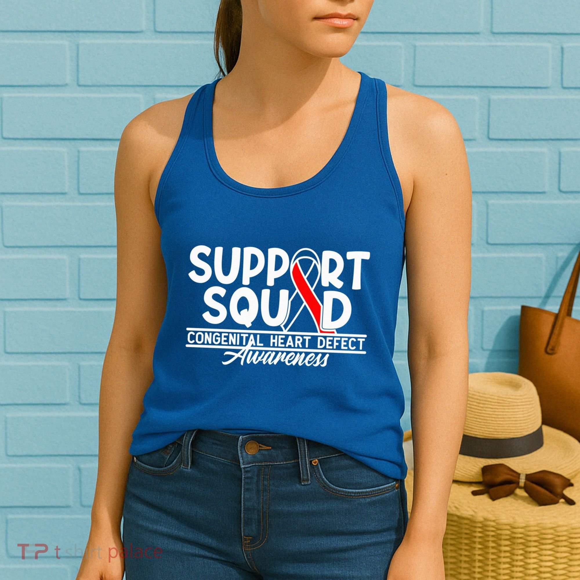 Support Awareness Squad I CHD Congenital Heart Defect Women's Tank Top