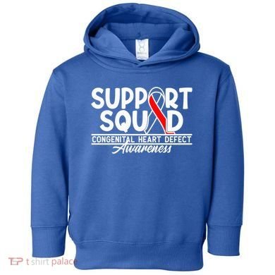 Support Awareness Squad I CHD Congenital Heart Defect Toddler Hoodie