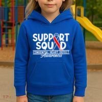 Support Awareness Squad I CHD Congenital Heart Defect Kids Hoodie thumb 3