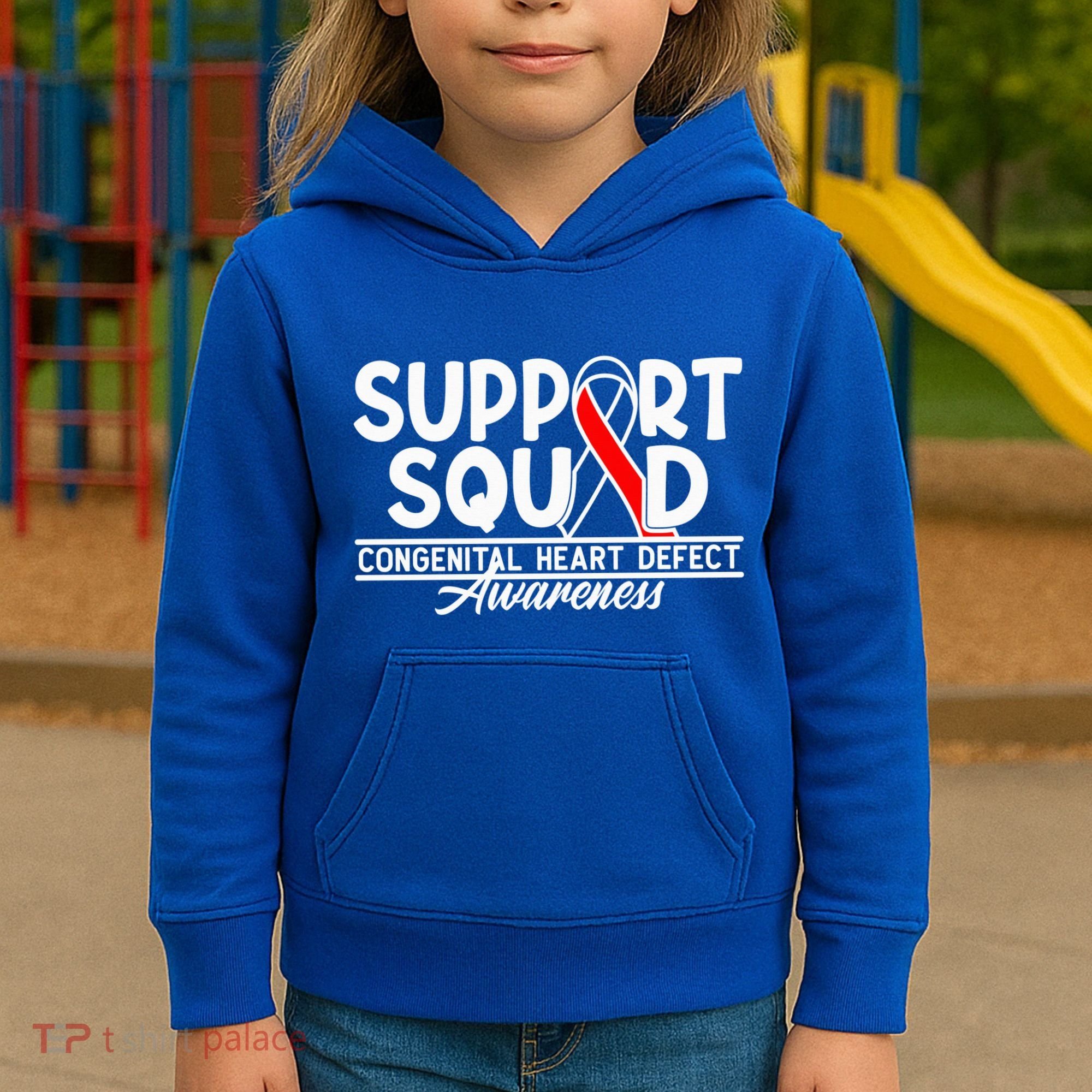 Support Awareness Squad I CHD Congenital Heart Defect Kids Hoodie