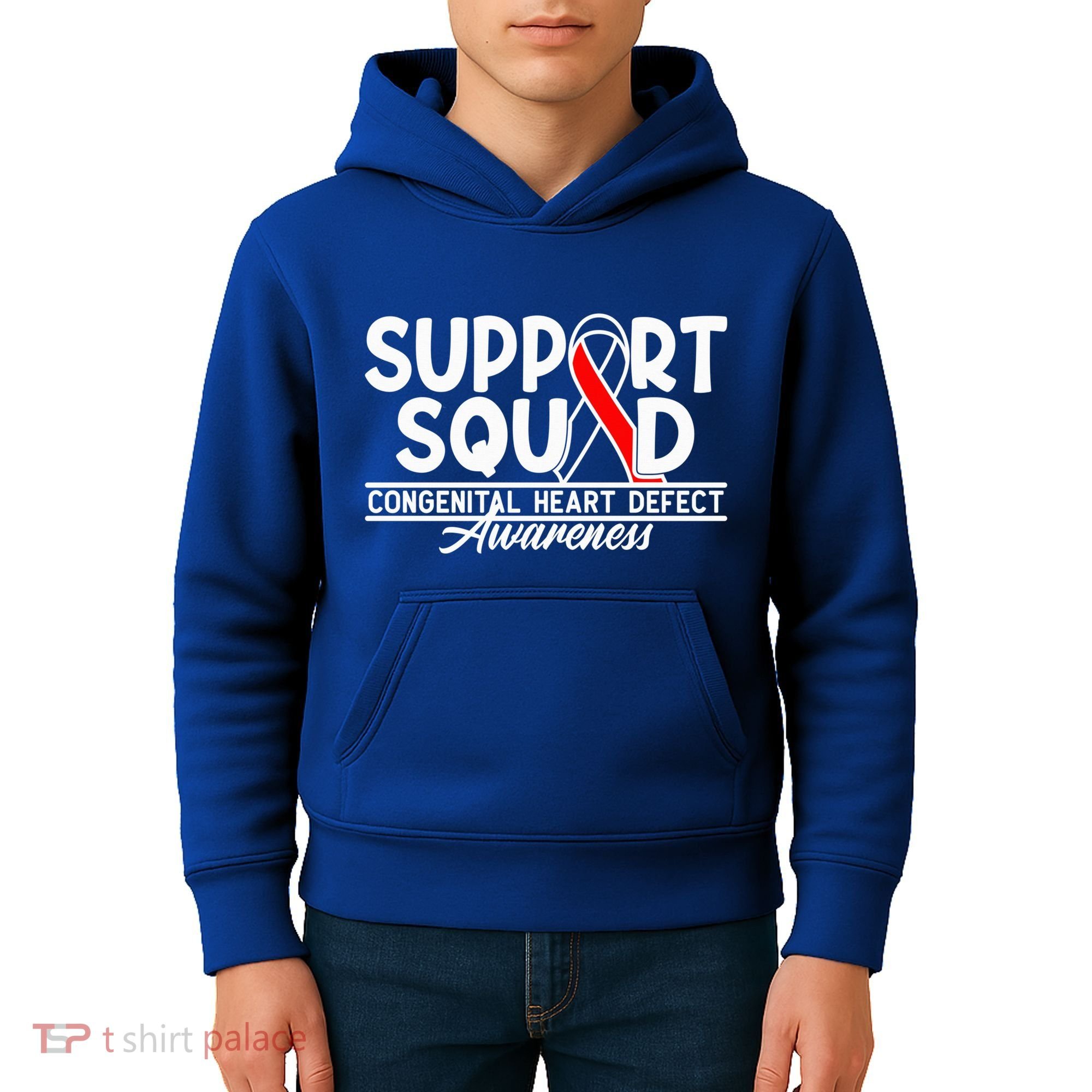 Support Awareness Squad I CHD Congenital Heart Defect Kids Hoodie