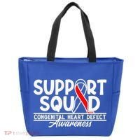 Support Awareness Squad I CHD Congenital Heart Defect Tote Bag thumb 0