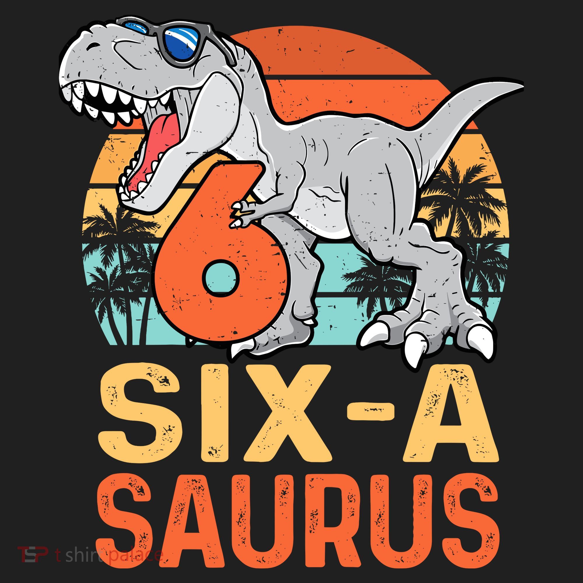 Six A Saurus Rex 6th Birthday Dinosaur 6 Year Old Boy Tumbler