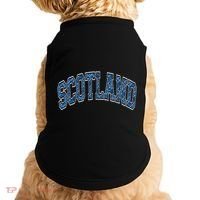 Scotland Arched Style Text Blue Plaid Pattern Doggie Tank thumb 0