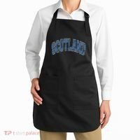 Scotland Arched Style Text Blue Plaid Pattern Apron thumb 2