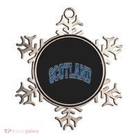 Scotland Arched Style Text Blue Plaid Pattern Ornament thumb 0