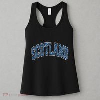 Scotland Arched Style Text Blue Plaid Pattern Women's Tank Top thumb 3