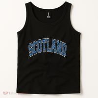 Scotland Arched Style Text Blue Plaid Pattern Tank Top thumb 2
