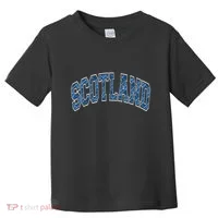 Scotland Arched Style Text Blue Plaid Pattern Toddler T-Shirt thumb 0
