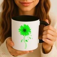 Scoliosis Awareness Sunflower Gift Coffee Mug thumb 3