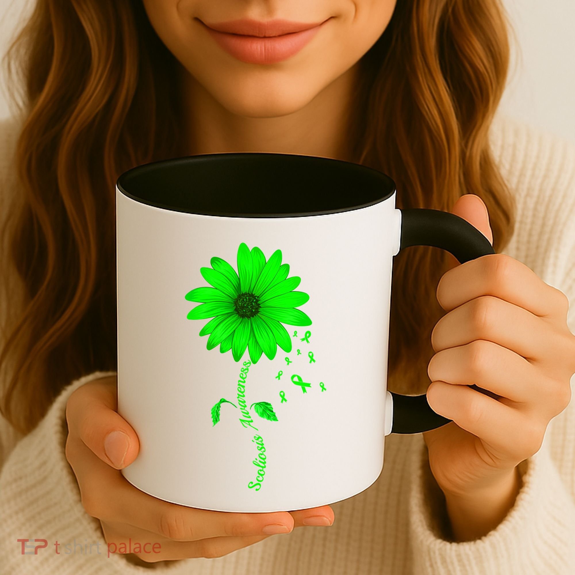 Scoliosis Awareness Sunflower Gift Coffee Mug