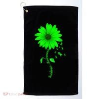 Scoliosis Awareness Sunflower Gift Golf Towel thumb 0