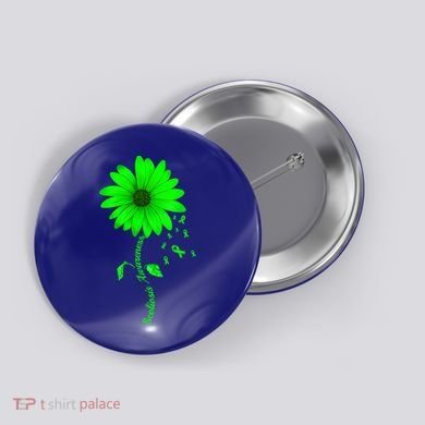 Scoliosis Awareness Sunflower Gift Button