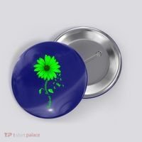 Scoliosis Awareness Sunflower Gift Button thumb 0