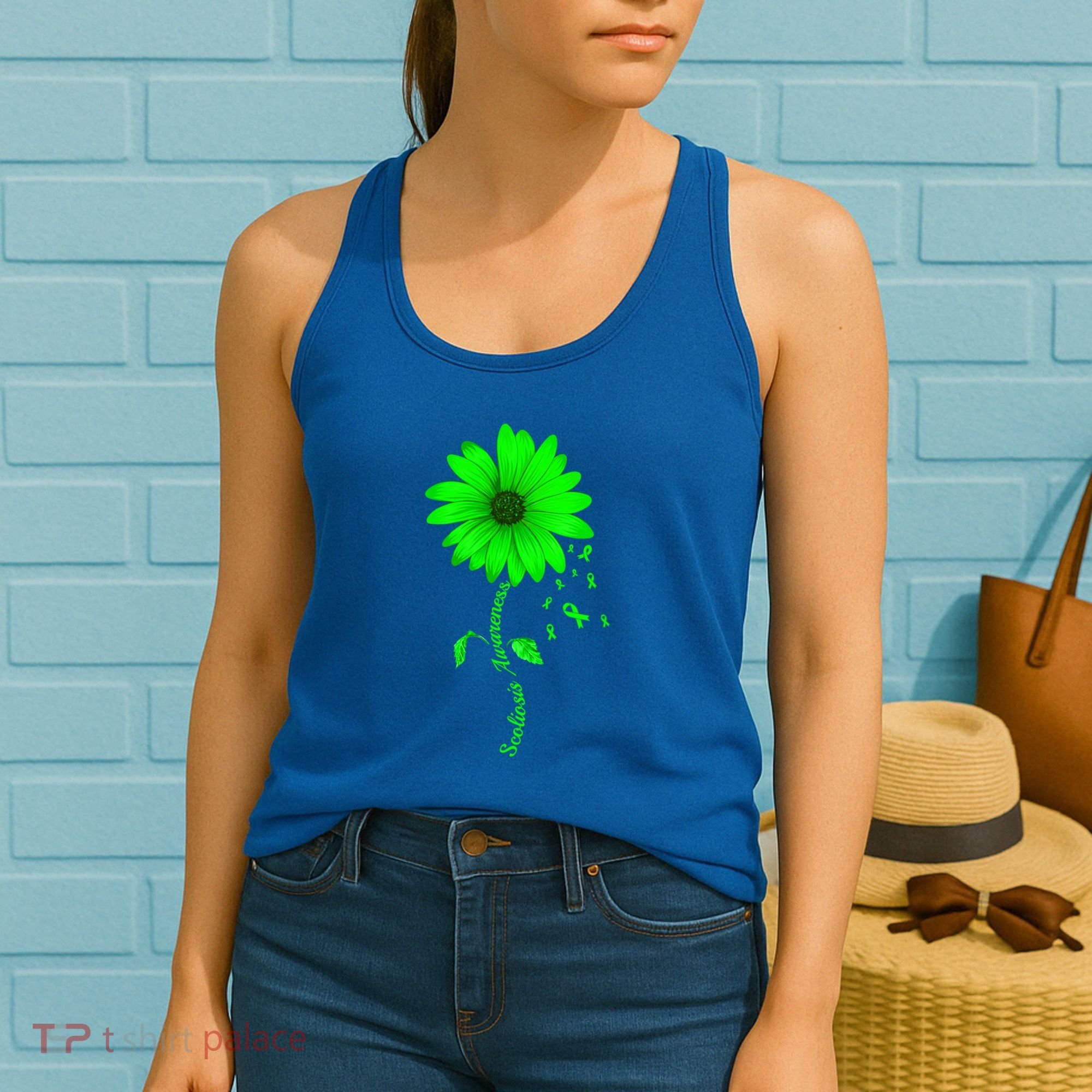 Scoliosis Awareness Sunflower Gift Women's Tank Top