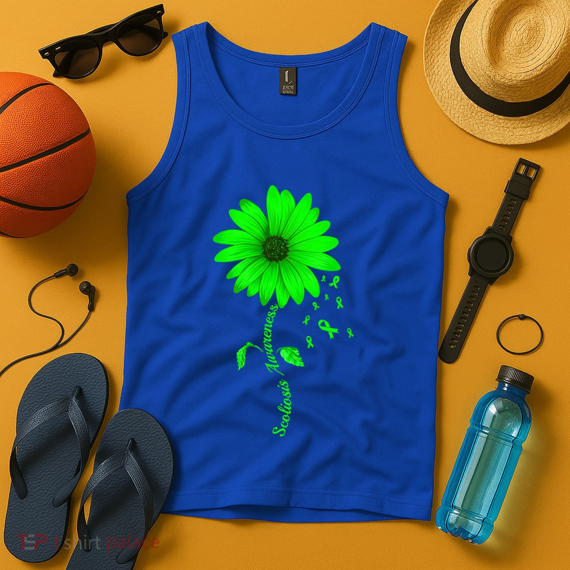 Scoliosis Awareness Sunflower Gift Tank Top