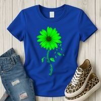 Scoliosis Awareness Sunflower Gift Women's T-Shirt thumb 3