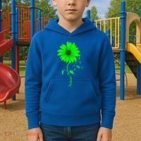 Scoliosis Awareness Sunflower Gift Kids Hoodie thumb 2