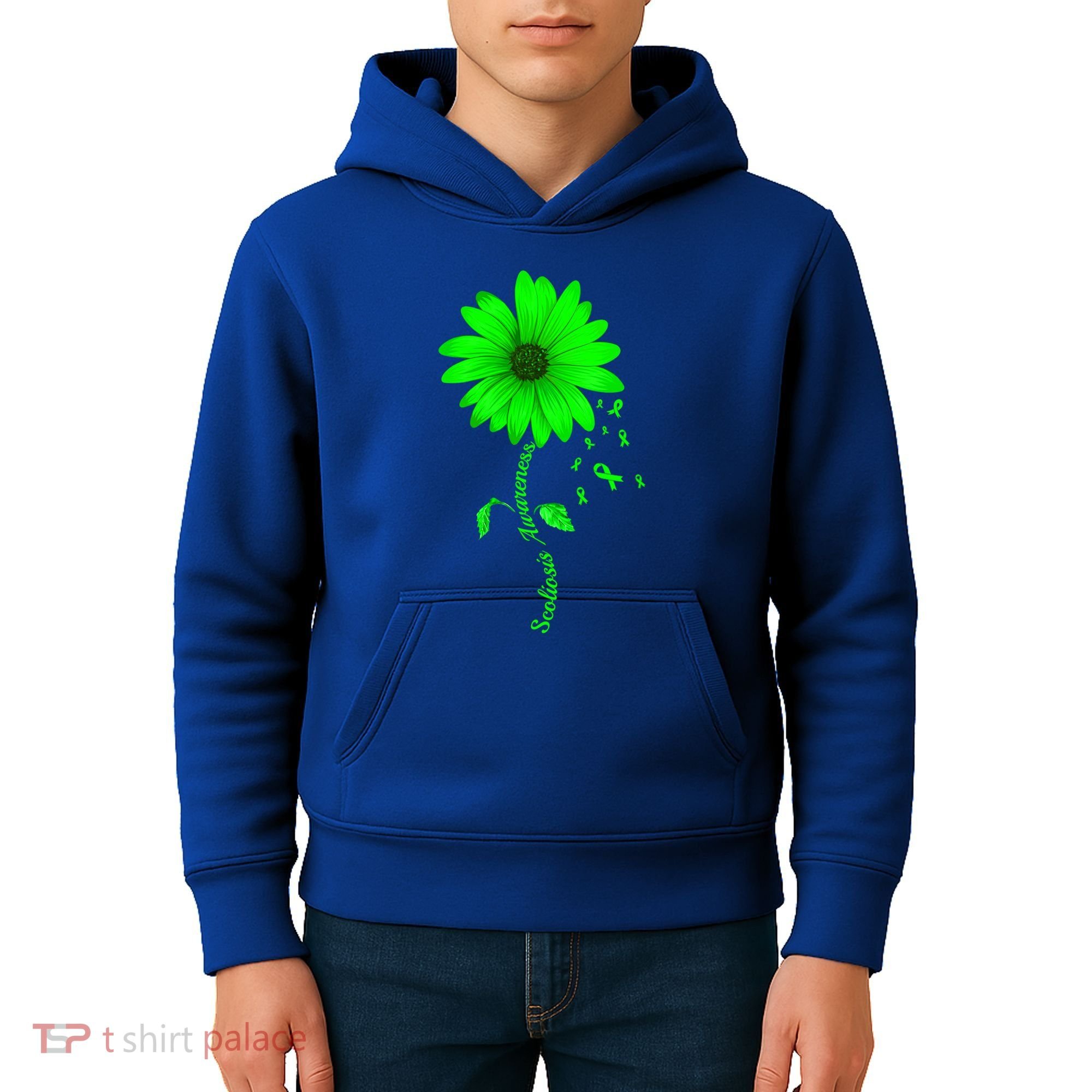 Scoliosis Awareness Sunflower Gift Kids Hoodie