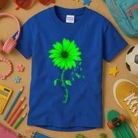 Scoliosis Awareness Sunflower Gift Kids T-Shirt thumb 3