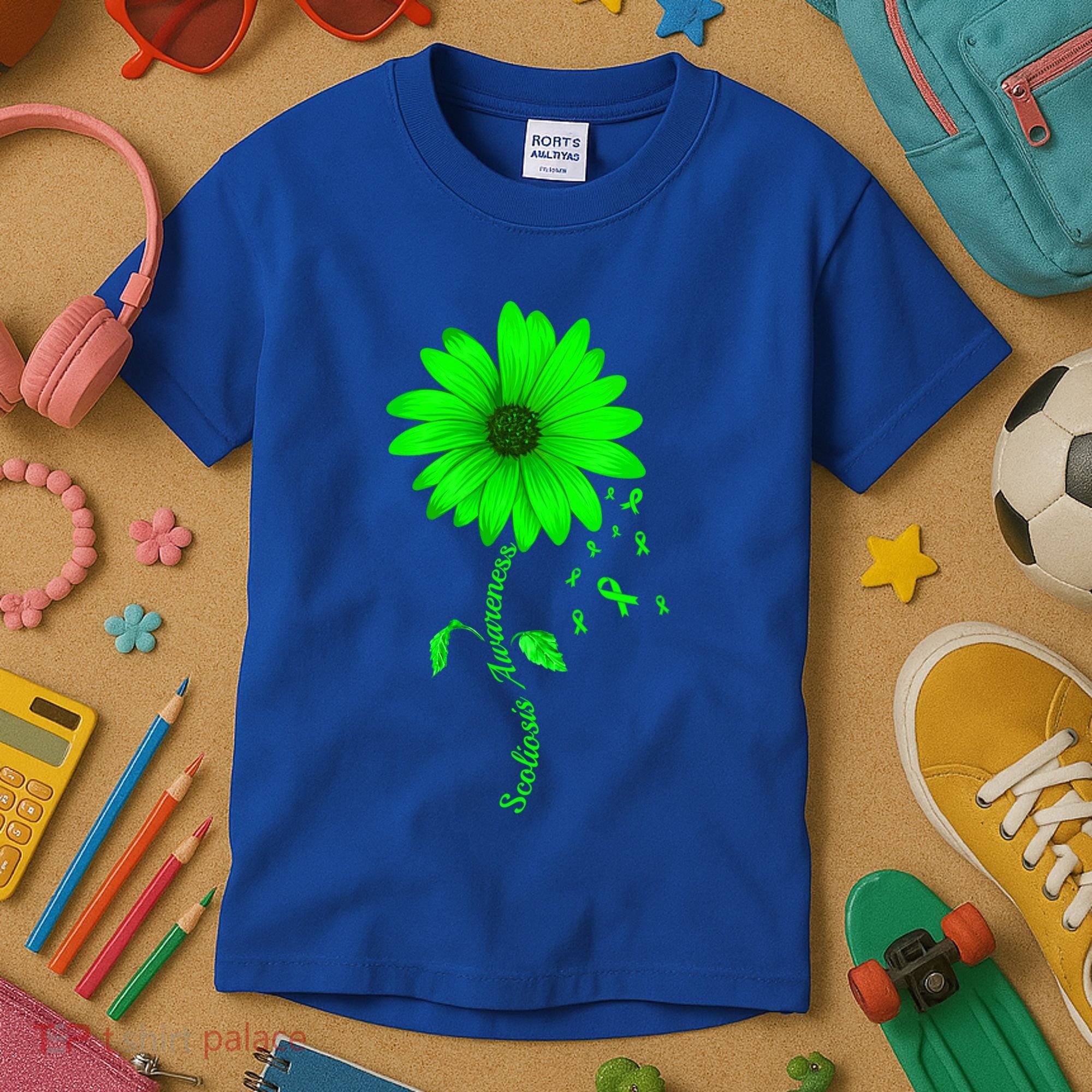 Scoliosis Awareness Sunflower Gift Kids T-Shirt