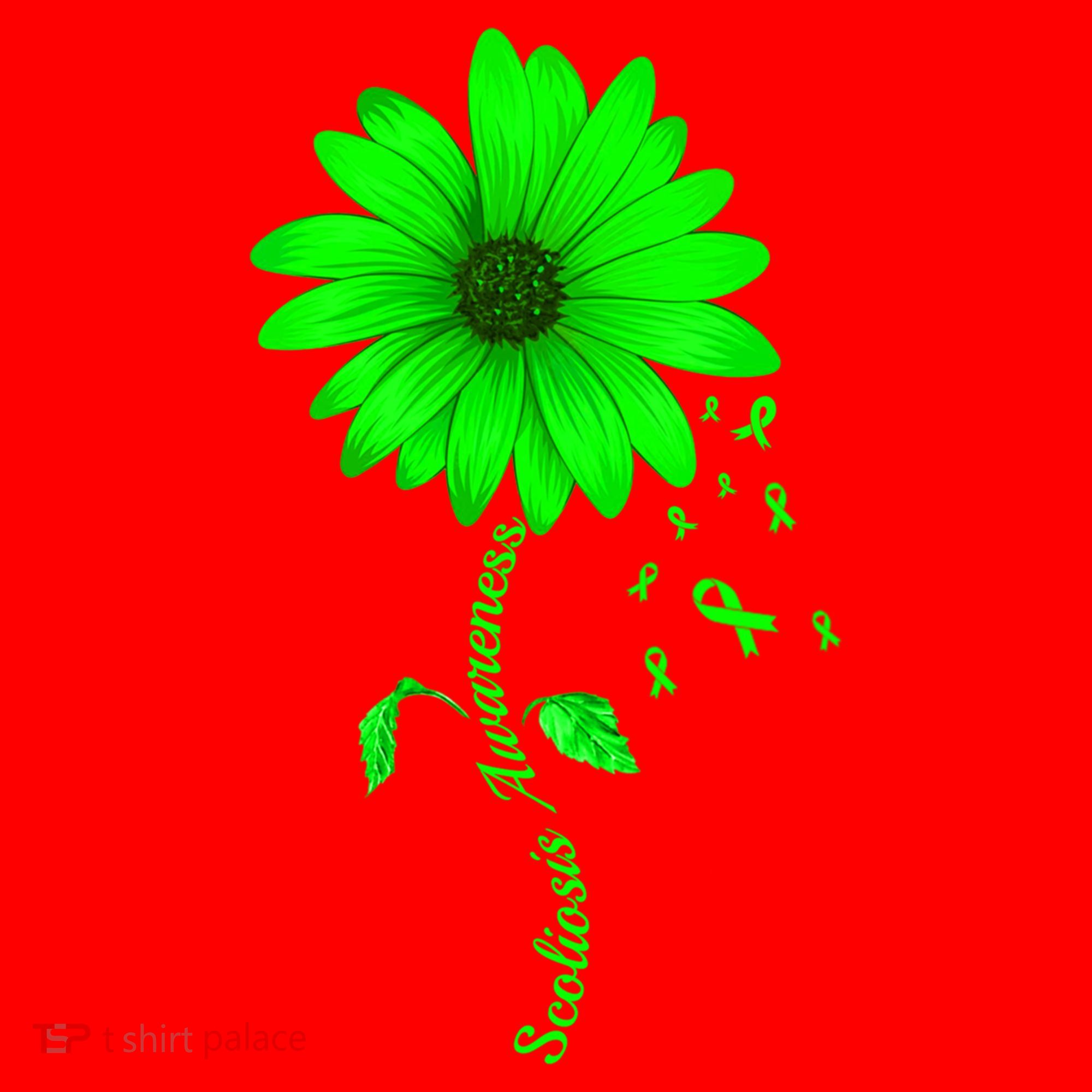 Scoliosis Awareness Sunflower Gift Santa Hat