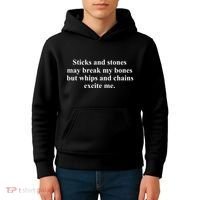 Sticks And Stones May Break My Bones Kids Hoodie thumb 4