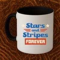 Stars And Stripes Forever Patriotic Holiday Coffee Mug thumb 2
