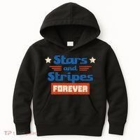 Stars And Stripes Forever Patriotic Holiday Kids Hoodie thumb 0