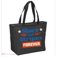 Stars And Stripes Forever Patriotic Holiday Tote Bag thumb 2