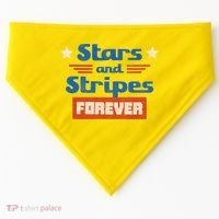 Stars And Stripes Forever Patriotic Holiday USA-Made Doggie Bandana thumb 0