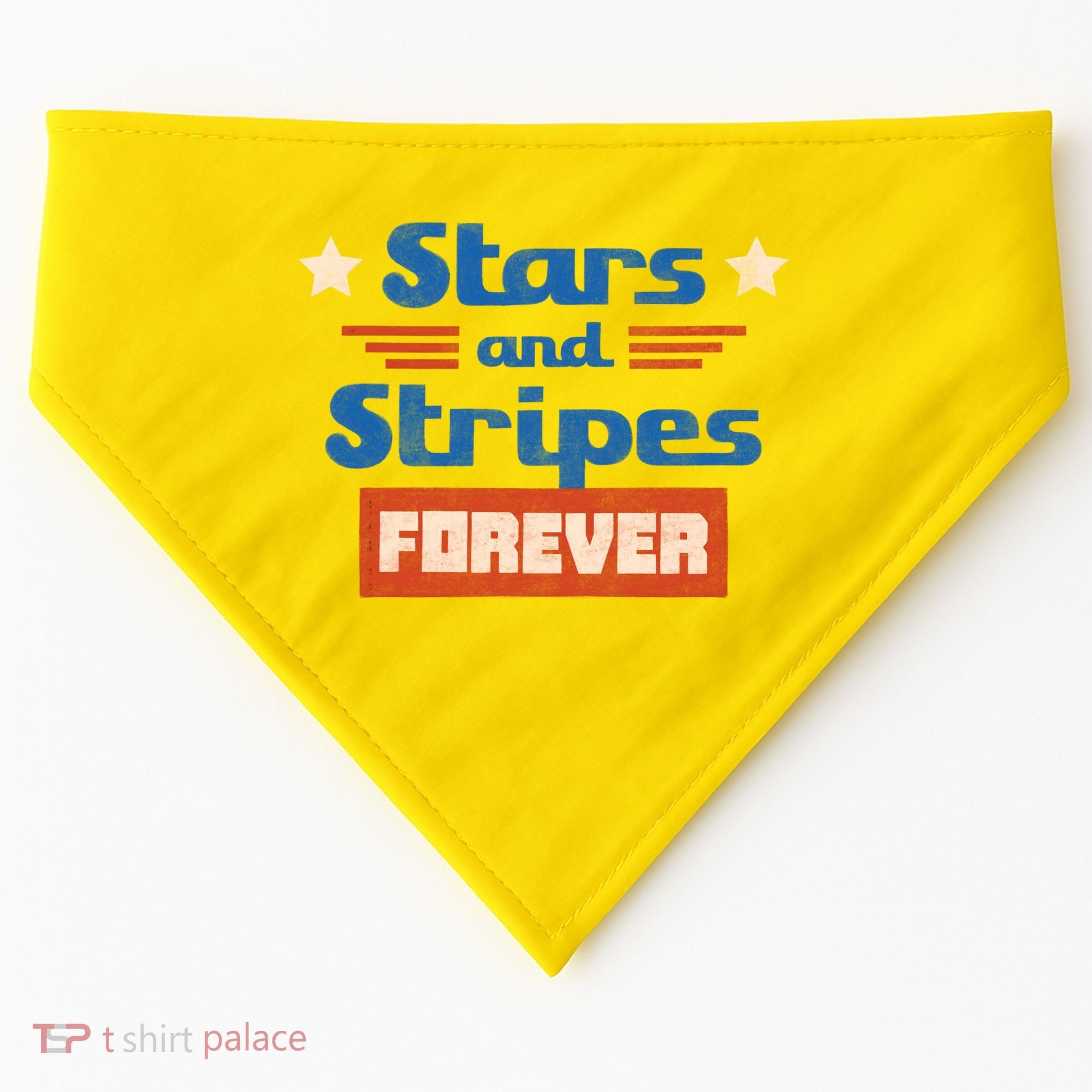 Stars And Stripes Forever Patriotic Holiday USA-Made Doggie Bandana