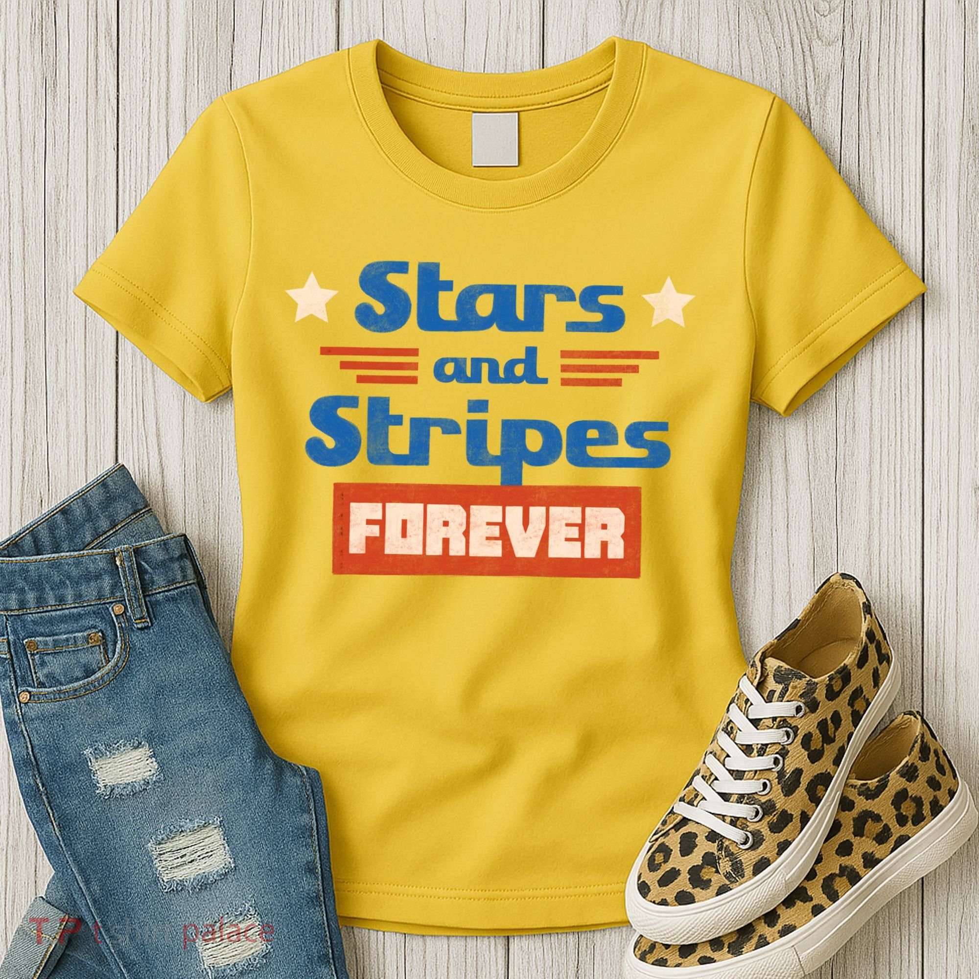 Stars And Stripes Forever Patriotic Holiday Women's T-Shirt