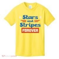 Stars And Stripes Forever Patriotic Holiday Kids T-Shirt thumb 0