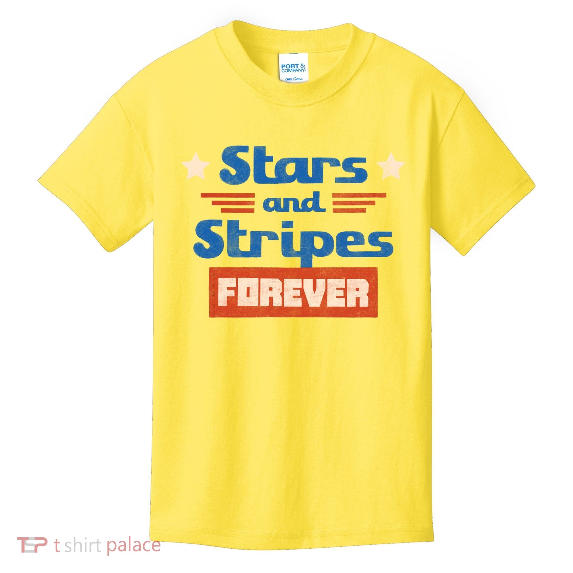 Stars And Stripes Forever Patriotic Holiday Kids T-Shirt