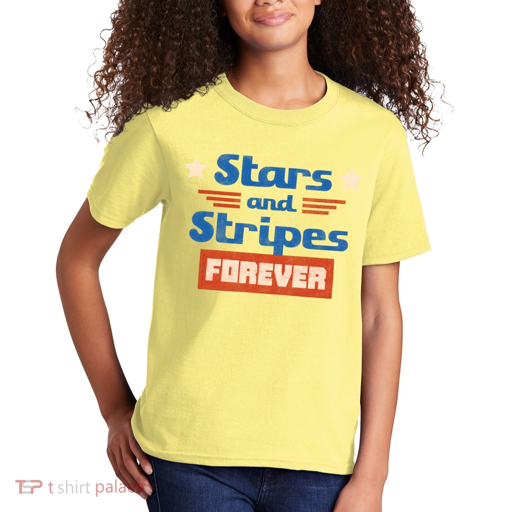 Stars And Stripes Forever Patriotic Holiday Kids T-Shirt