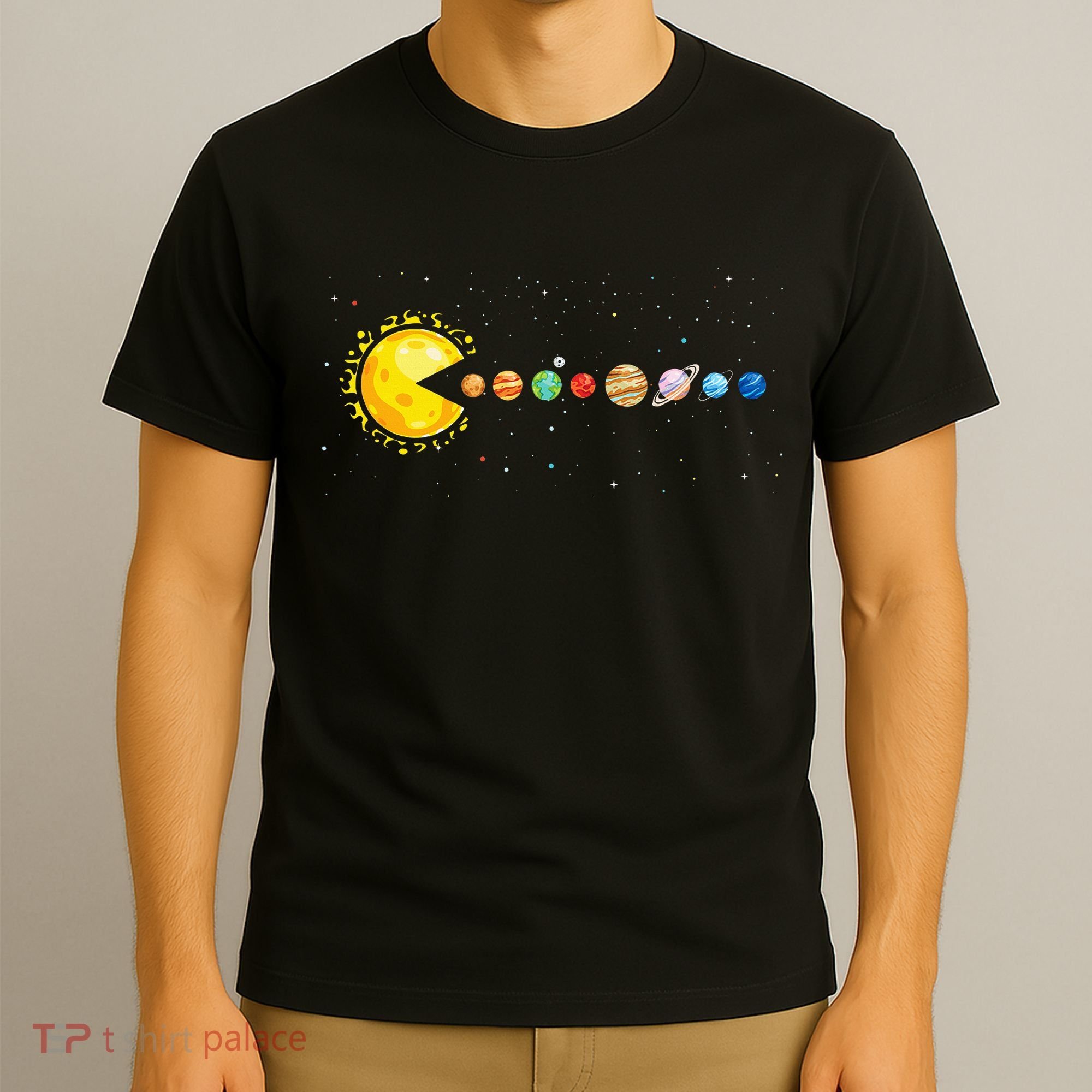 Space Astronomer Science Astronaut Sun Eat Planet Video Game T-Shirt