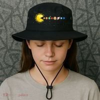 Space Astronomer Science Astronaut Sun Eat Planet Video Game Bucket Hat thumb 3