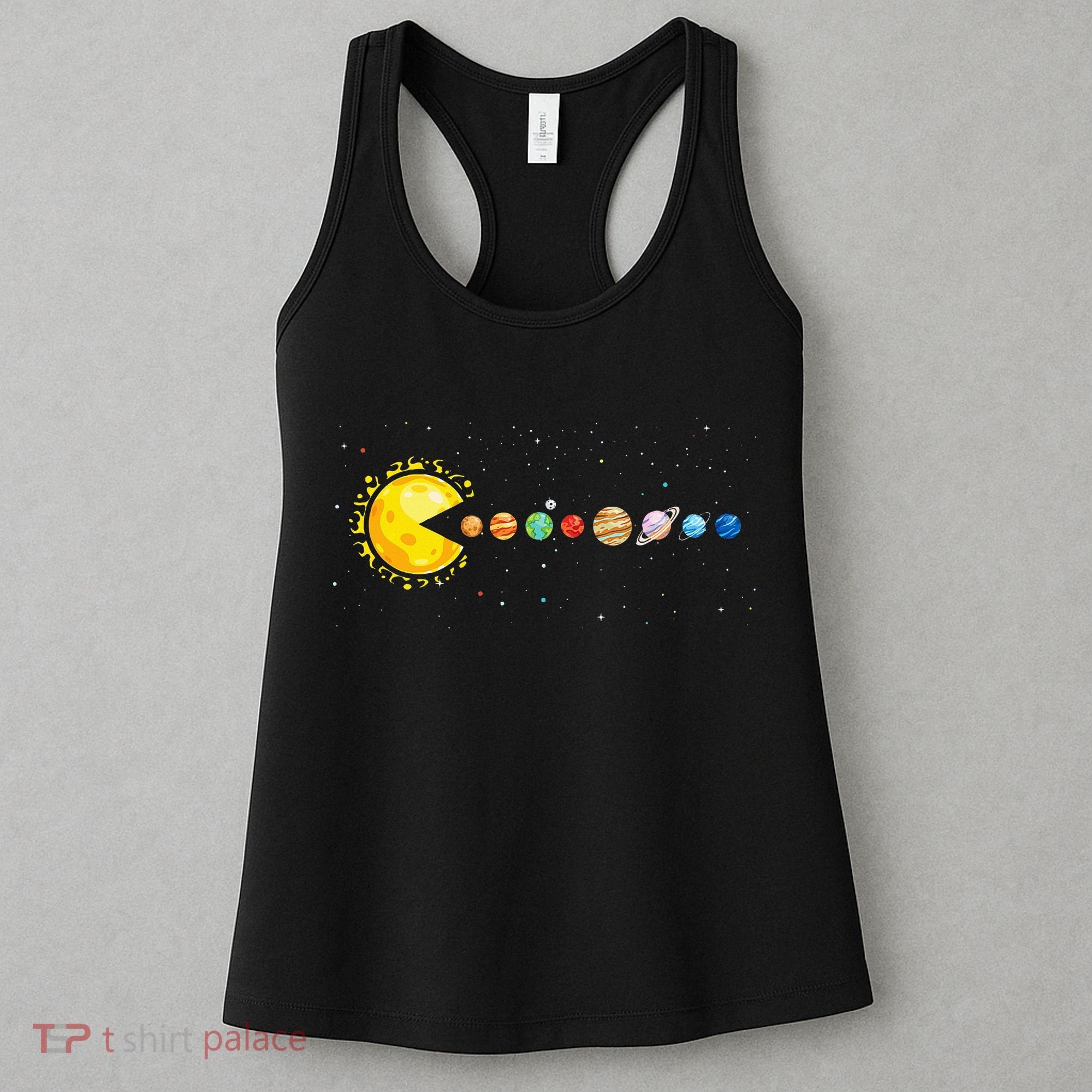 Space Astronomer Science Astronaut Sun Eat Planet Video Game Women's Tank Top