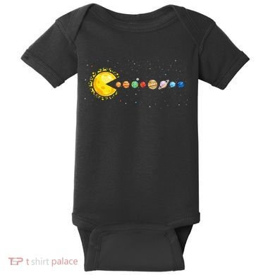 Space Astronomer Science Astronaut Sun Eat Planet Video Game Baby Bodysuit