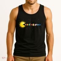 Space Astronomer Science Astronaut Sun Eat Planet Video Game Tank Top thumb 3