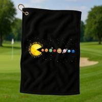 Space Astronomer Science Astronaut Sun Eat Planet Video Game Golf Towel thumb 1