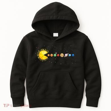Space Astronomer Science Astronaut Sun Eat Planet Video Game Kids Hoodie