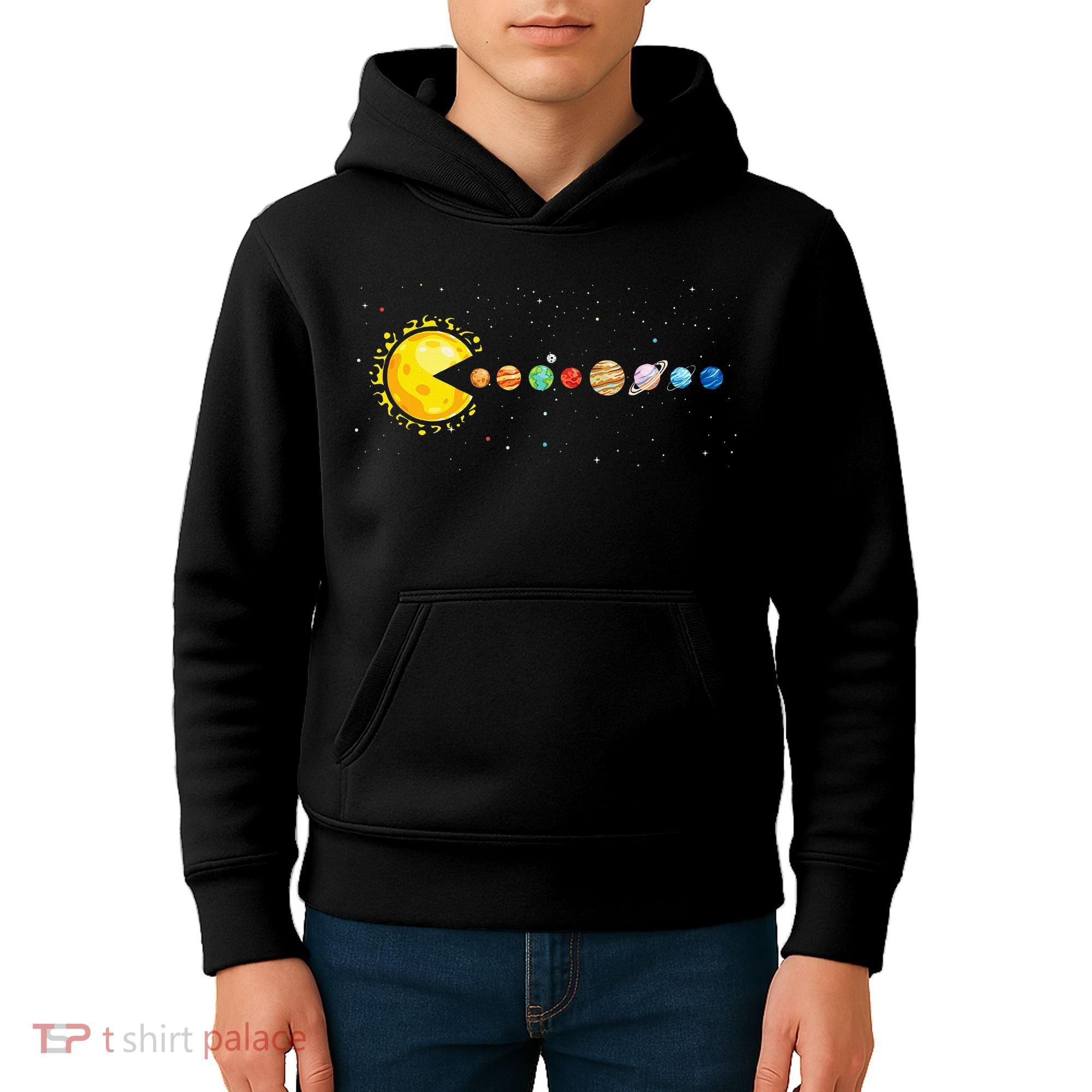 Space Astronomer Science Astronaut Sun Eat Planet Video Game Kids Hoodie