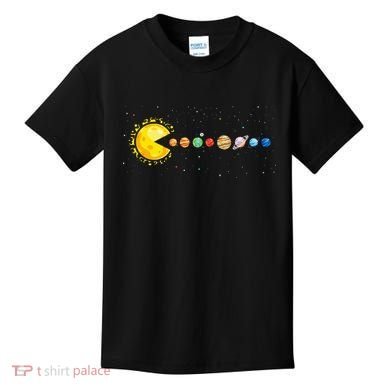 Space Astronomer Science Astronaut Sun Eat Planet Video Game Kids T-Shirt