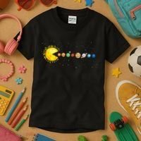 Space Astronomer Science Astronaut Sun Eat Planet Video Game Kids T-Shirt thumb 3