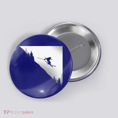 Ski Apparel Skiing Skier Ski Button