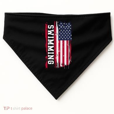 Swimming And Swimmers Gift USA-Made Doggie Bandana