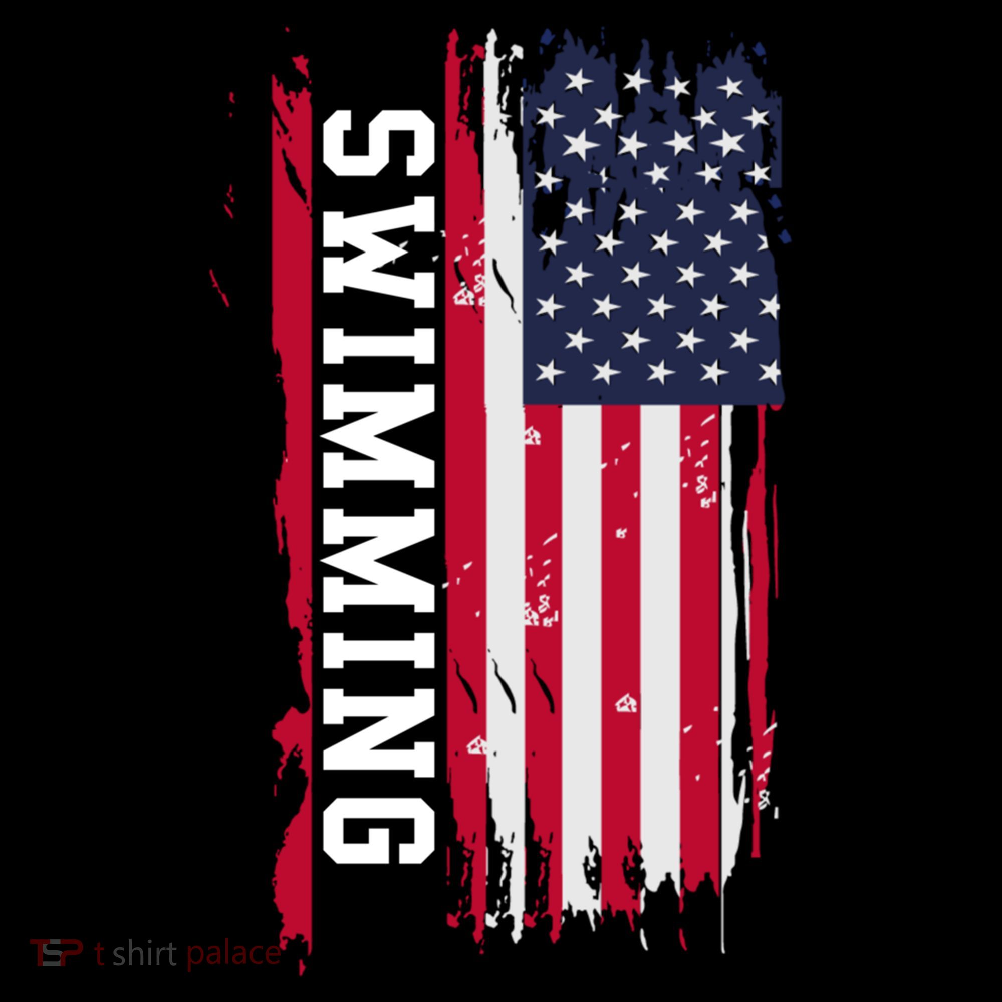 Swimming And Swimmers Gift USA-Made Doggie Bandana
